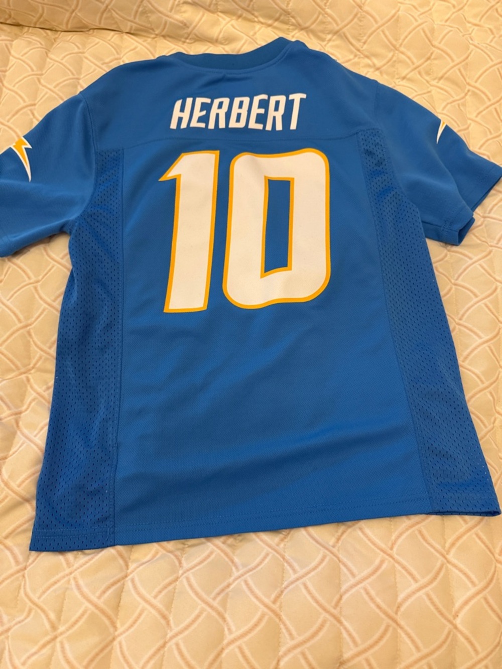 NFL Youth Chargers #10 Jersey in Blue and White with Gold Trim - Picture 4 of 4